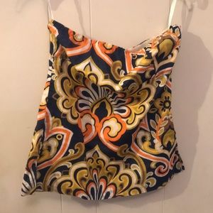 J CREW strapless shirt. EUC Size 4